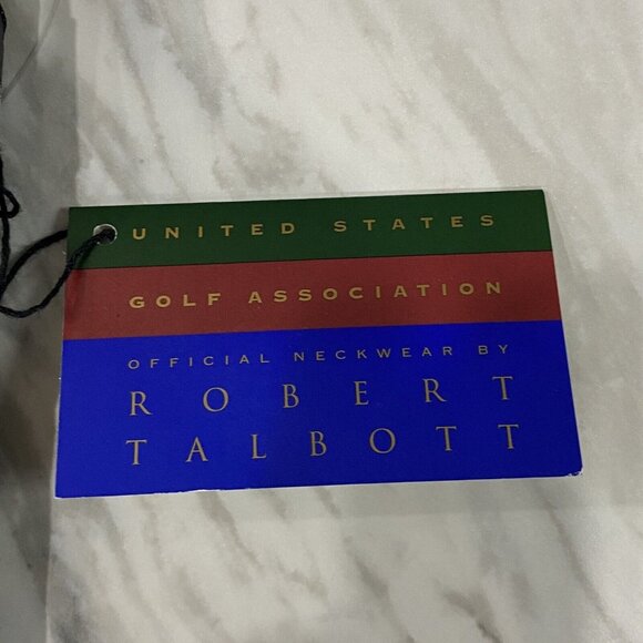 Robert Talbott Tie Hand Sewn Golf Association 100% Silk Neck Tie NWT - Picture 9 of 10